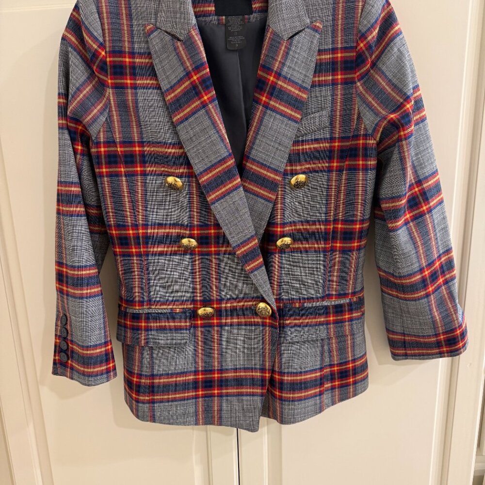 Smythe Plaid Double Breasted Blazer (8) & Karen Millen red top - Picture 4 of 13